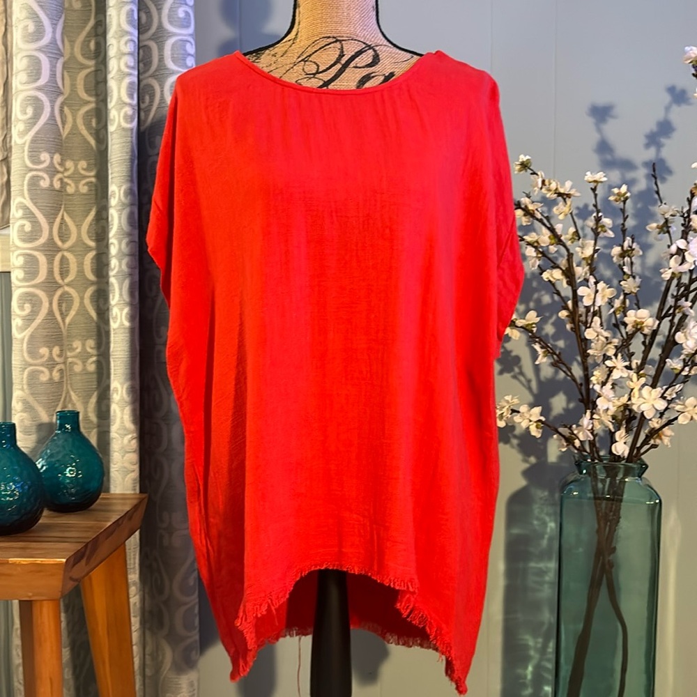 Umgee Red Tunic Top